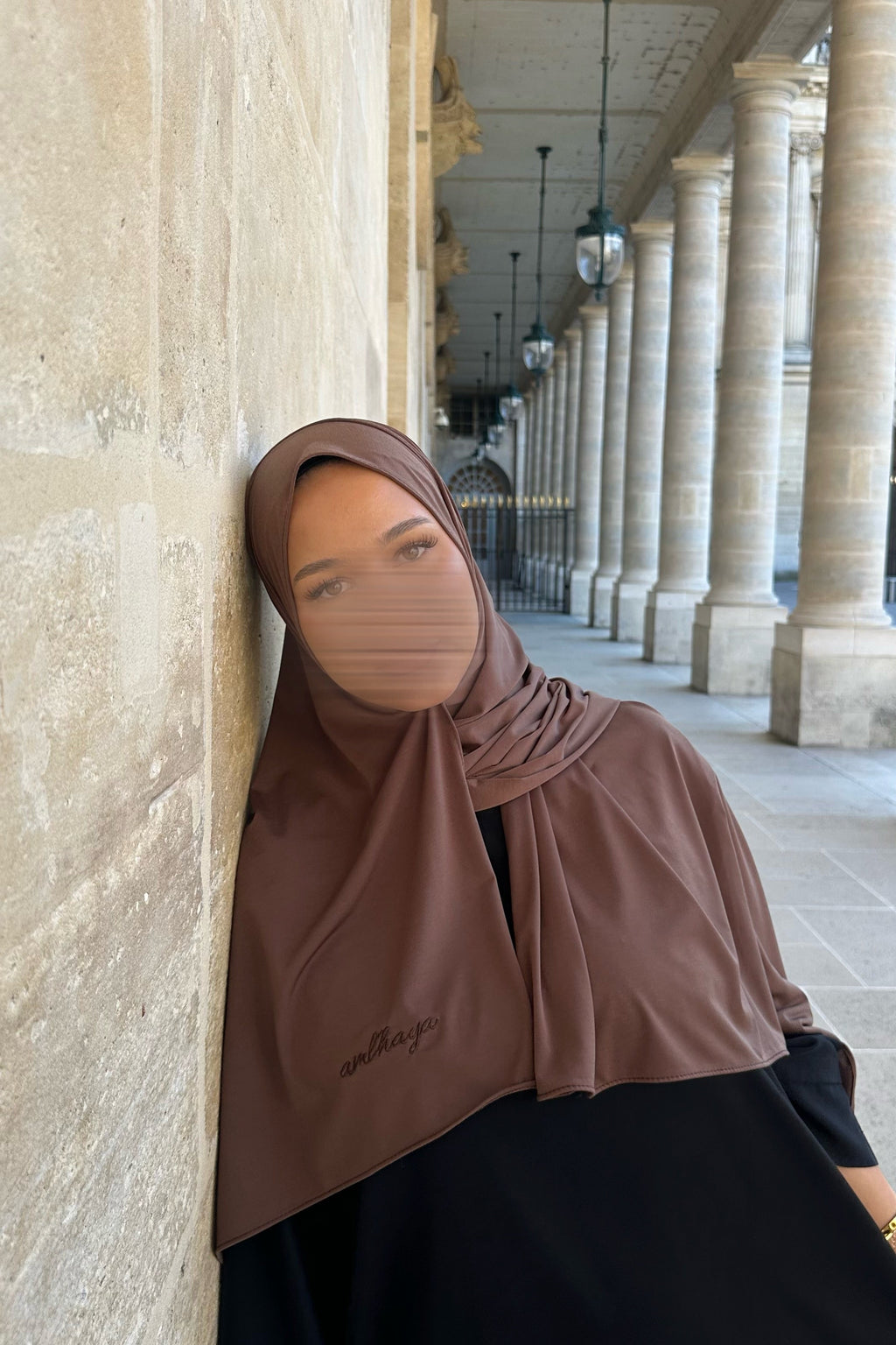 Hijab jersey premium taupe