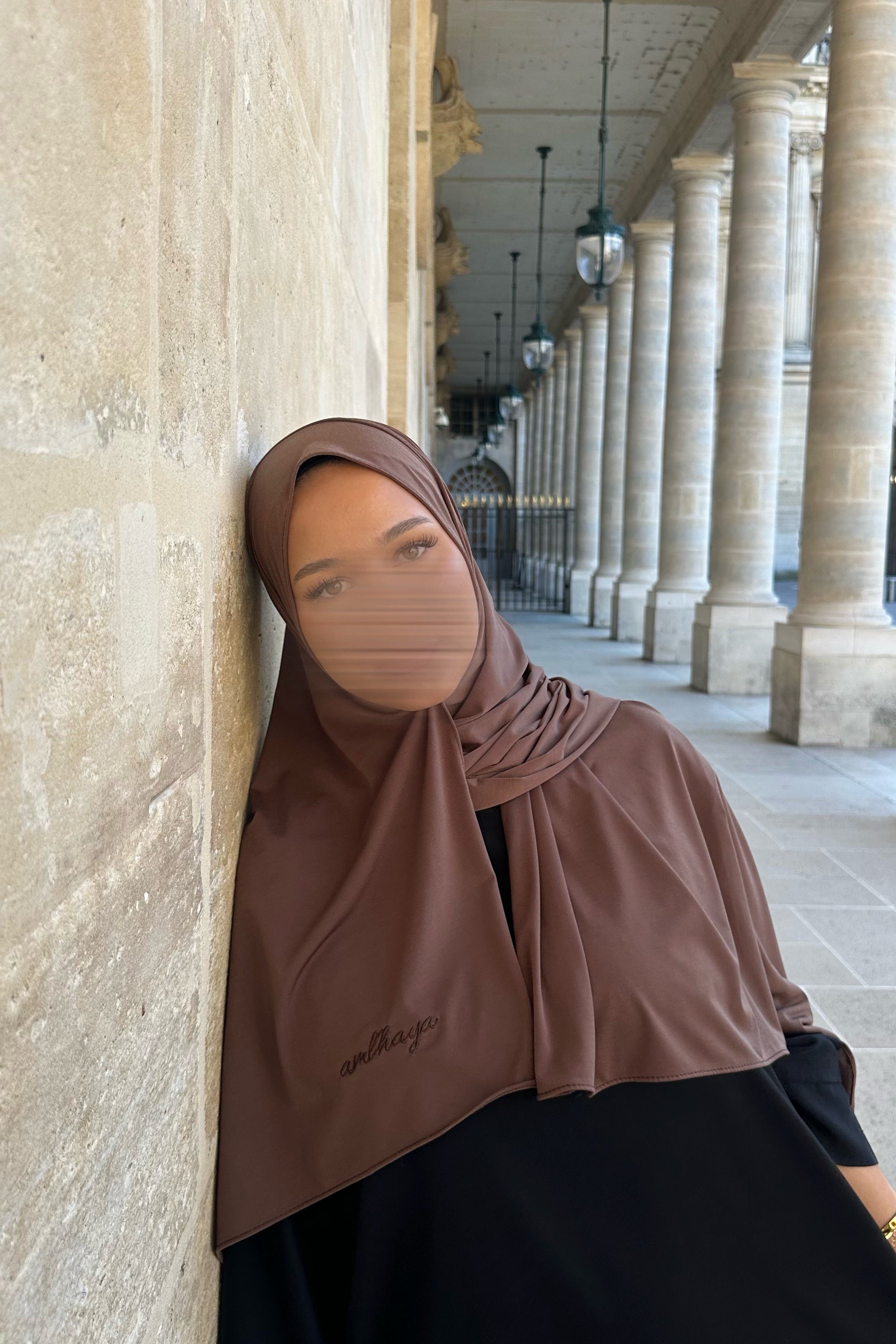 Hijab jersey premium taupe