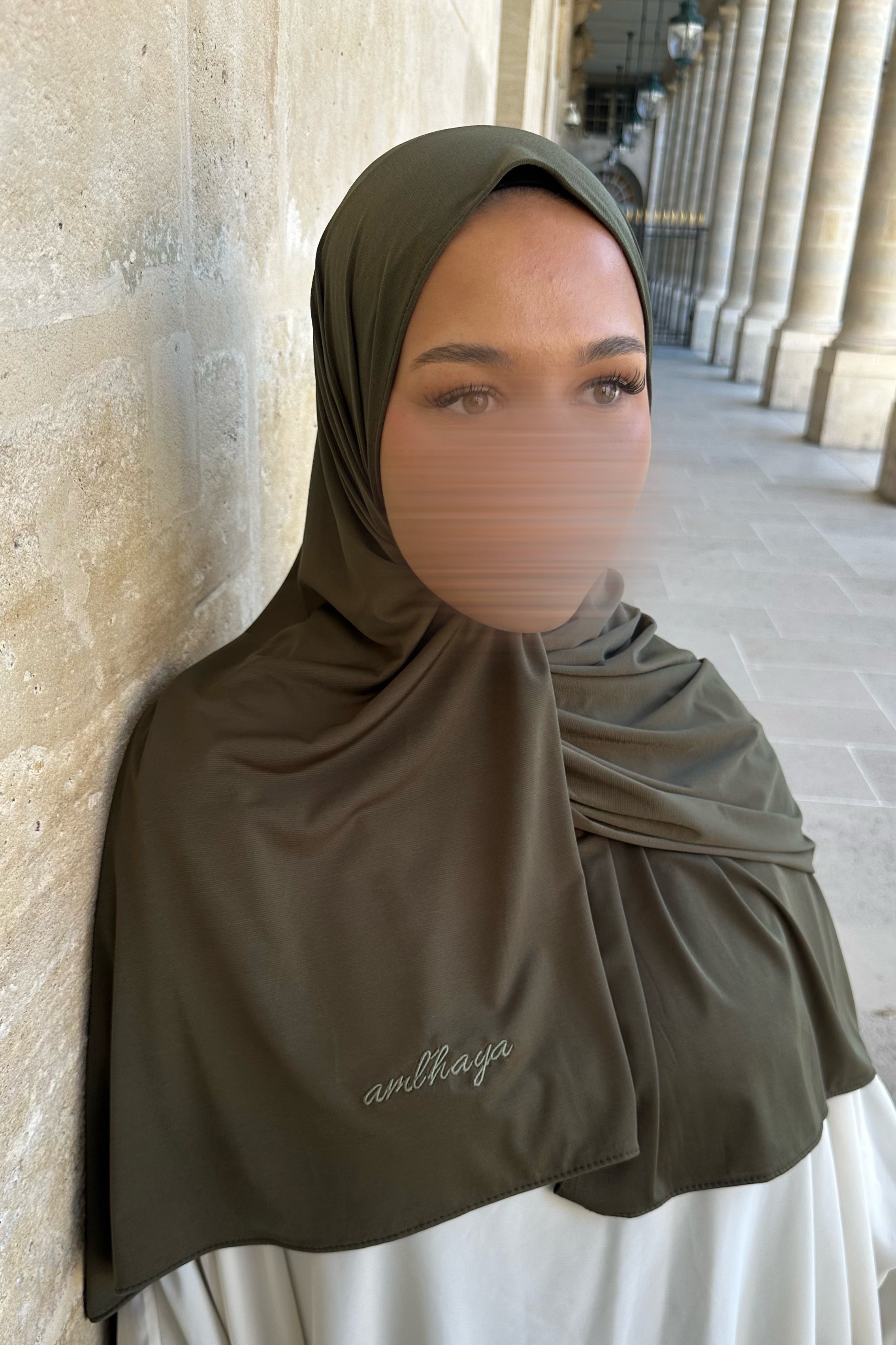 Hijab jersey premium olive