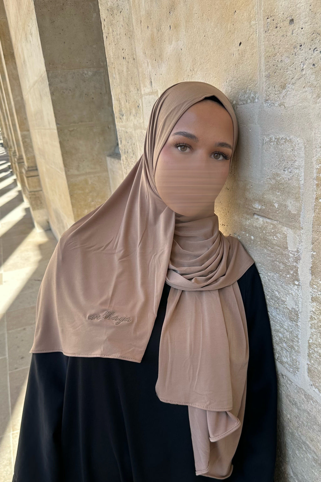Hijab jersey premium warm beige
