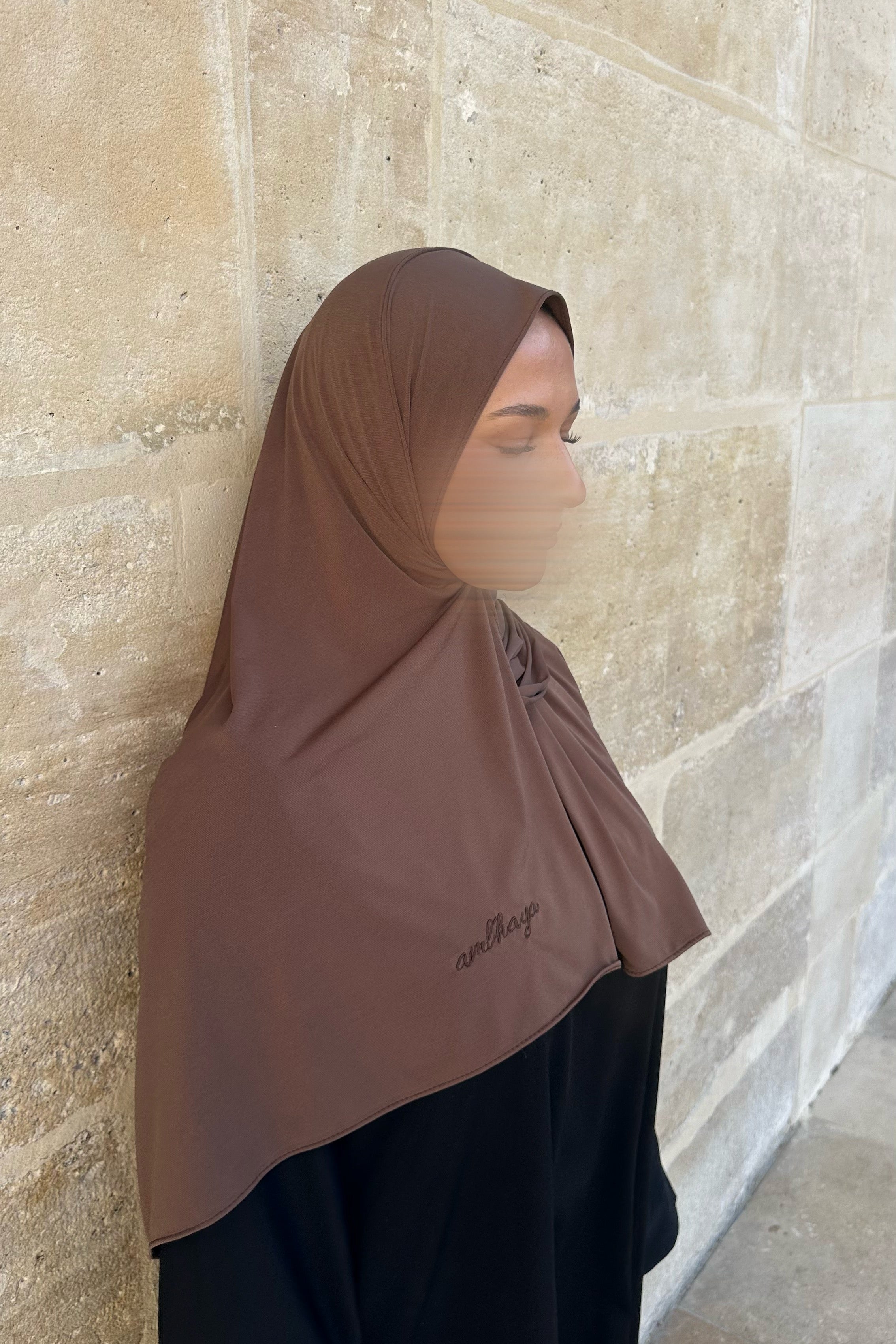 Hijab jersey premium taupe