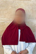 Hijab jersey premium Burgundy
